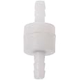 CentIoT - 6MM one-Way Non-Return inline check valve - POM plastic White - for Water liquid gas (POM 6MM)