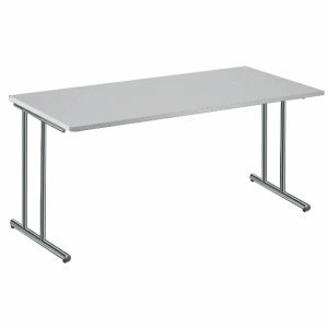 Preisvergleich Produktbild Kerkmann Schreibtisch Artline Transparent BxTxH 160x80x72cm weiß