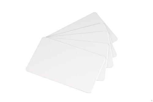 100 Blanko-Plastikkarten. Farbe: weiß - 2