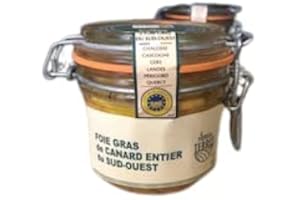 COLIS GOURMANDS - Produits Français - Foie Gras de Canard Entier (IGP Sud Ouest) - Bocal 180g - À Offrir - Idéal pour Cadeau de Noël