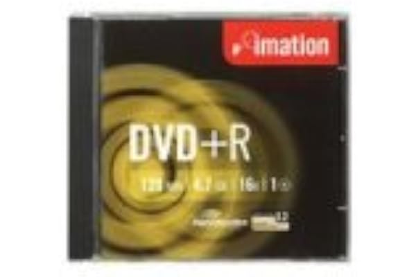Imation DVD + R LightScribe, disque enregistrable en boîtier transparent, vitesse 16 x, 120 min, 4,7 Go