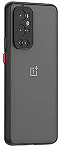Exotic Flourish OnePlus 9 Pro Hybrid Matte Finish Smoke Case with Camera Protection & Anti-Slip Design, TPU+Plastic Smoke Case Back Cover for OnePlus 9 Pro (Black)