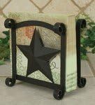 Rustic Brown Star Napkin Holder by Colonial