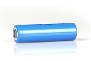 Mach Power Batteria Ricaricabile 18650 3.7V 2000mAh, Oltre 500 Cicli di Ricarica, Compatta e Sicura, con Protezioni Integrate, per Torce, Dispositivi Medici, Giocattoli (HC-BT18650)