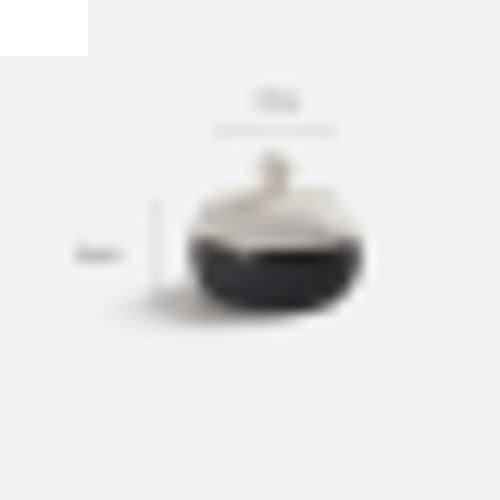Pottery and porcelain seasoning jar,Kitchen storage salt cans Sugar jar The caddy -A