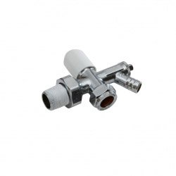 SupaPlumb Radiator Angle Valve Including Drain Off 10mm