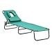 Produktbild Outsunny zusammenklappbar Face Down Öffnung Beach, Sonnenliege, grün