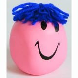 10 x Knautschgesicht 5cm, mit Wollhaaren, Stressball, Knautschball - 2