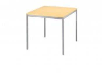 Konferenztisch mit Rund-Rohr chrom DORAN 80 x 80cm Ahorn Konferenztisch mit Rund-Rohr chrom DORAN 80 x 80cm Ahorn
