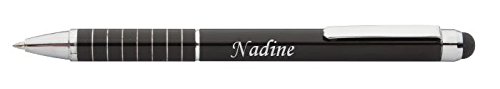 Personalisierte Stift und Touchscreen-Stift mit Aufschrift Nadine (Vorname/Zuname/Spitzname)