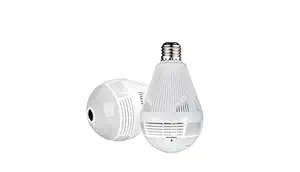 M & V Solutions Light Bulb Spy Camera 1080P Wireless 360 Degree Panoramic IP Hidden Camera Surveillance Camera with Night Vision Motion Detection Remote View Live Watch for Home or Office