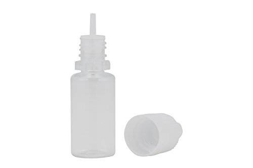 10x 10ml PET Leerflasche mit dünnem Dropper / Auslass und Kindersicherung im Deckel für E-Liquid Shisha-Liquids Kosmetika uvm. - 3