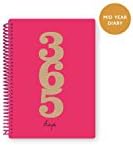 Go Stationery A5 Pink 'Kraft Typo' 365 Academic Week to View Mid Year Diary 2017-2018