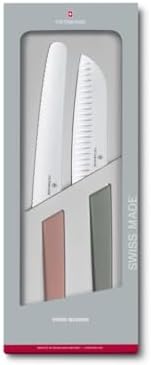 Victorinox Swiss Modern, set di spelucchini professionali, 2 pezzi, extra affilati, manico in plastica robusta, multicolore