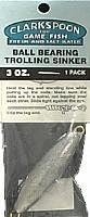 Clarkspoon BBTS-3 Ball Bearing Trolling Sinker, 1-Pack, 3-Ounce
