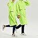 Produktbild Maovii Damen Herren Paar Outdoor Funktions Langform Wasserdichte Parka Regenmantel Regenbekleidung Sport Jacke Mit Kapuze Tasche Atmungsaktiv (EU 38(Herstellergröße:M), Grün)
