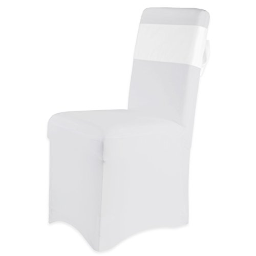 Gräfenstayn Stuhlschleife Louisa aus Satin 275×15 cm Satinschleife Schleifenband (Weiß) - 5