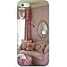 Produktbild rruvmjc22122pxmvx Schutzhülle Displayschutzfolie für iPhone 5/5S, Rosa und Grün Mädchen Schlafzimmer mit gepolsterten Wände weiß Bett und Malteser Welpen Entspannen auf rosa Sofa und Ottomane Fall