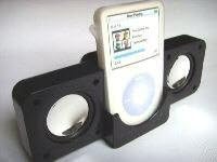 Zimis - iPOD Black Foldable Portable Speakers for all Apple Ipods inc. Nano, Video 30GB/60GB/80GB, Photo or iPHONE