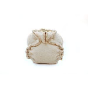 Kissaluvs Newborm Cotton Fleece Fitted Diaper (Custom & beautifully textured fabrics) - Unbleached Baby / Child / Infant / Kid