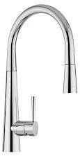 Premier Celica Arched Kitchen Sink Tap with Pull Out Spray in Chrome