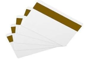 AKROCARD Pack 250 - Tarjeta pvc BLANCA con banda magnética LO-CO (baja densidad) - formato estándar ISO CR80 (86x54mm), de 0,76mm de grosor, para imprimir mediante impresora tarjetas pvc