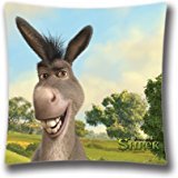 Zipper Design Donkey Shrek The Final Chapter Throw Pillowcase, 18x18 inches Pillow Sham (Twin sides) AnasaC34722