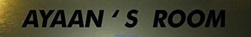 AYAAN Personalised Gift Room Door sign Nameplate for bedroom | Man Cave | Office