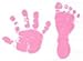 Baby Hand Print Footprint Paint Wipe Kit Pink