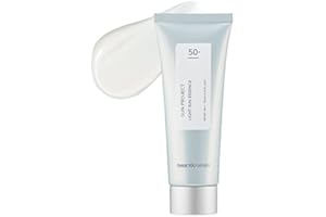 ‎THANKYOU FARMER THANKYOU FARMER Light Sun Essence 120ml - Koreanische Sonnencreme für Gesicht und Körper, Sonnenpflege für fettige & Mischhaut, Sonnenschutz aus Lärche, Korean Sunscreen