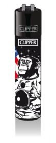 CLIPPER®-Feuerzeuge – Motiv „Astronaut Animals“ – 4 Stück – nachfüllbar - 4