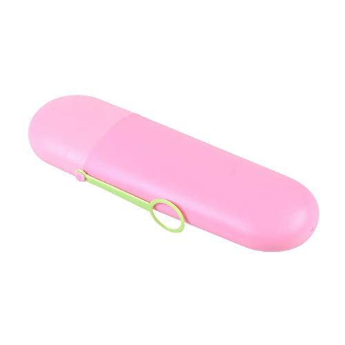 Preisvergleich Produktbild Babysbreath17 Tragbare Reise Zahnbürste Fall kampierende ToothpastePacking Antibakteriell-Halter-Behälter pink + pink 20 * 6.3cm