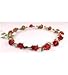 Boho flower head garland fower garland flower headband festival wedding (red)
