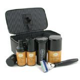The Art Of Shaving - Day Care Travel Kit (Lemon): Razor+ Brush+ Pre-Shave Oil 30ml+ Cream 45ml+ A/S Balm Case 5pcs+1case