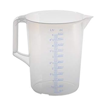 Pot gradué plastique 5 litres: Amazon.fr: Cuisine & Maison
