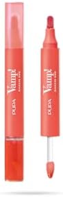 Pupa Rossetto + Gloss Labbra Vamp! Marker Duo, con Acido Ialuronico - 3 in 1 Definisce, Colora e Riempie, Contouring Labbra - Disponibile in 9 Varianti Colore (009 Jelly Coral)