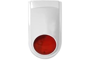 Sirena da esterno con comunicazione senza fili – Allarme 120 dB HUXGO HXA516 | funzione anti-manomissione, segnali ottici e acustici, batteria integrata