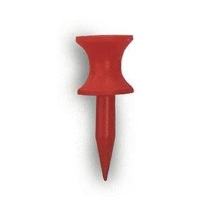 SAVER-PACK-of-100-BULLDOG-GOLF-TEES-Height-32mm-SHORT-RED-PLASTIC-CASTLE-TEES