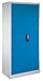 Produktbild CP Büro-Stahlschrank mit Flügeltüren - HxB 1950 x 1200 mm - Tiefe 400 mm, grau / blau - Aktenschrank Büroschrank Flügeltürschrank Stahlschrank Universalschrank