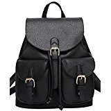 Kleiner Rucksack, Coofit Damen Rucksack Leder Schwarz Daypack Rucksack Schulrucksäcke Schulranzen
