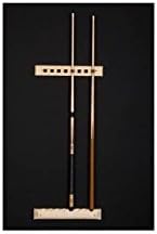 2 Pc Wall Cue Rack CL w Clips (Honey Pine)