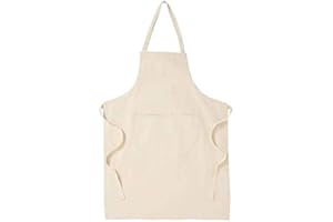 Bonnin Kids Plain Apron with Front Pocket for Drawing, Painting, Baking, Cooking Party Favors.