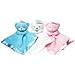 Soft Baby Fleece Wrap Pram Blanket with embossed Teddy Design (White)