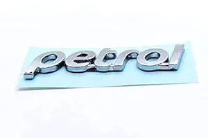 SINEX Petrol Logo Emblem Badge Monogram Universal for Car,360 Decorative Petrol. Decal Vinyl Windows, Sides, Hood, Bumper Car Sticker (Silver)(19-Petrol Universal for Car)