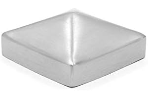 Cosch Edelstahl Pyramidenkappe V2A Edelstahl für Quadratrohr (Rohranschluss 80 x 80 mm)