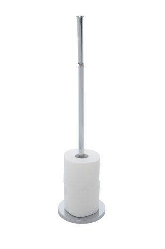Wenko 19637100 Stand Toilettenpapierhalter 2 in 1, Edelstahl rostfrei, 25.5 x 54 x 18 cm, Glänzend - 3