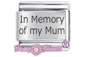 DAISY CHARM In Memory Of My Mum ETCHED Italian Charm Fits all 9mm Italian Style Charm Bracelets