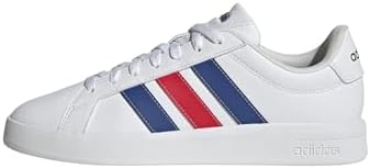 adidas Uomo Grand Court Base 3.0 Shoes, Ftwr White/Team Royal Blue/Pure Ruby, 42 EU
