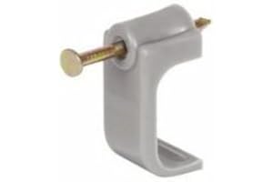 STARPACK HOME Cable Clips- Flat Grey- 2.5mm T and E (25 Pcs)