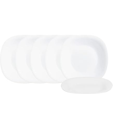 Luminarc Carine 22.5cm Glass Soup Plate - 1 Piece, White, Heat & Shock Resistant